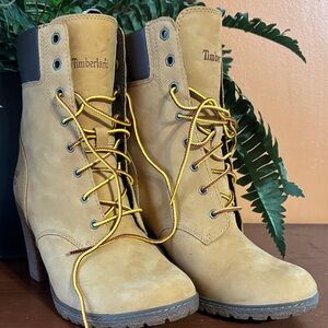 Timberland “Glancy” Women's Lace-Up Tan Boots